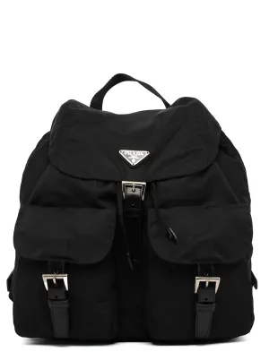 Black Tessuto Nylon Backpack
