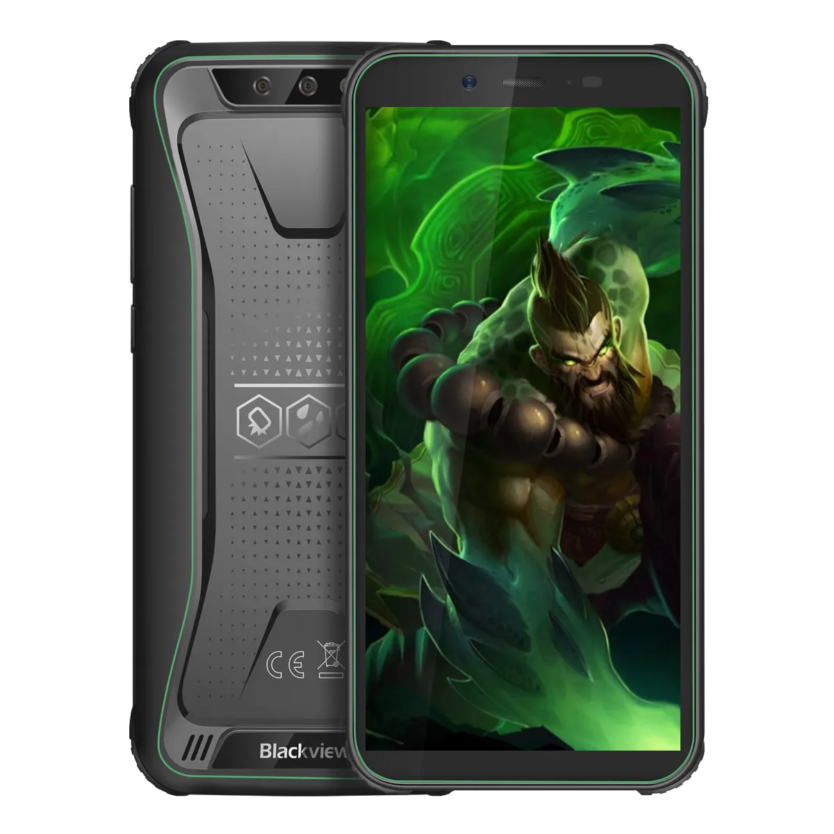 Blackview BV5500 Pro 4G Mobile Phone IP68 Waterproof 5.5"" HD  Android 9.0 3GB RAM 16GB ROM  8.0MP Camera NFC Green