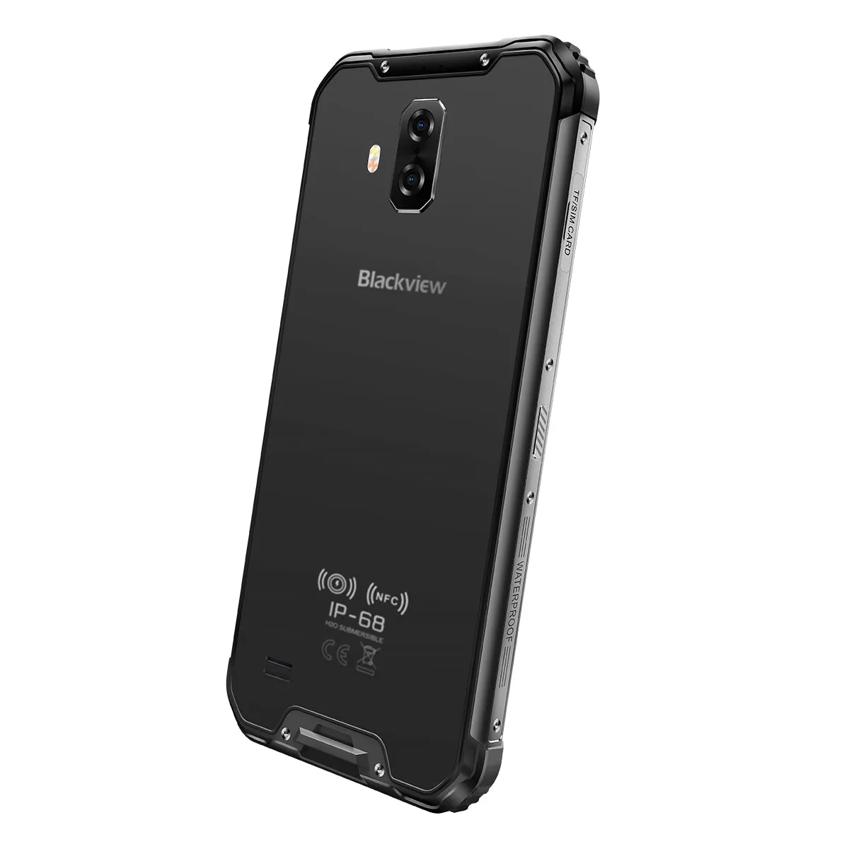 Blackview BV9600E Mobile Phone Waterproof Helio P70 Global 4G 6.21"" Android 9.0 Smartphone 4GB RAM 128GB MT6771T 5580mAh Silver_Non-European regulations