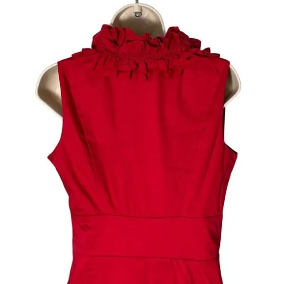 Blaque Label Ruffle Front Stretch Mini Dress in Red Size L