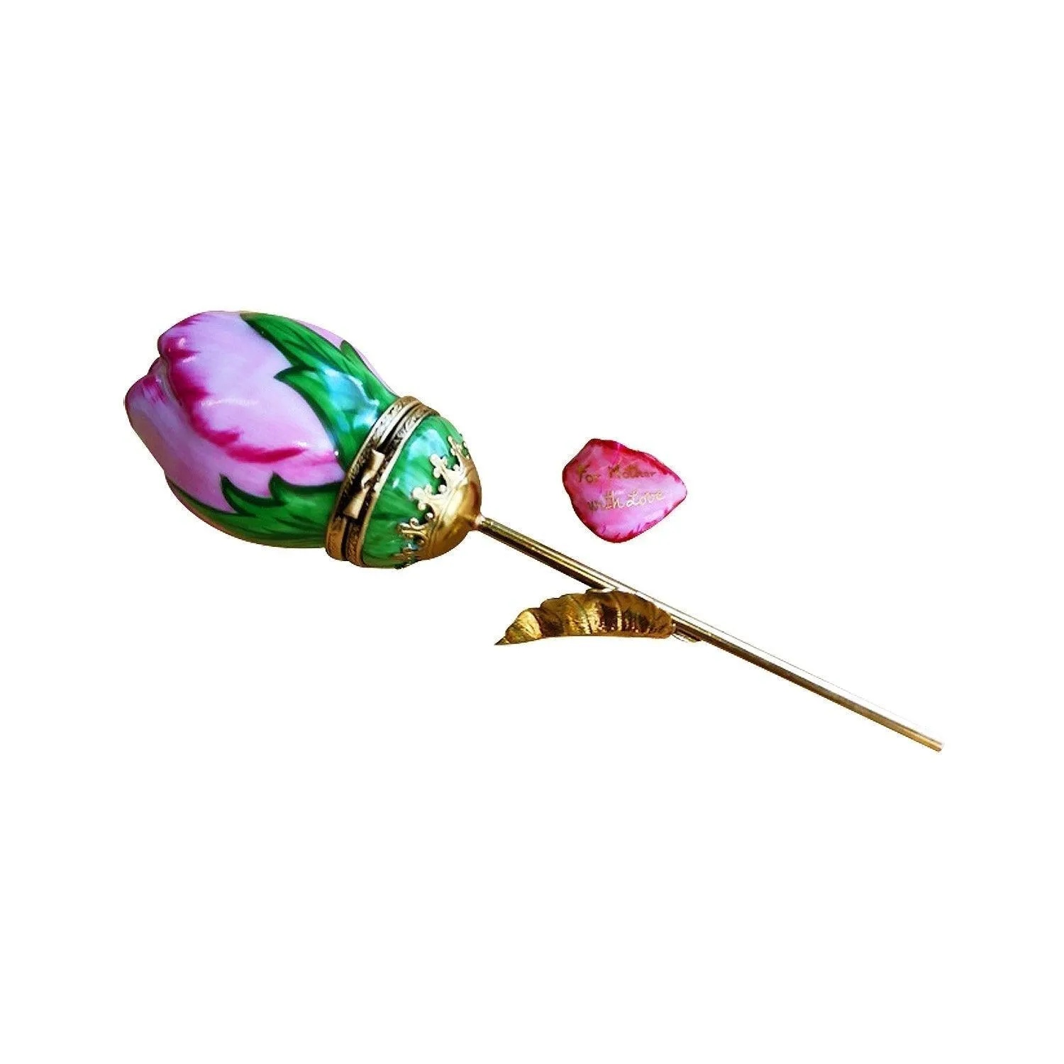 Brass Long Stem Rose for Mother's Day
