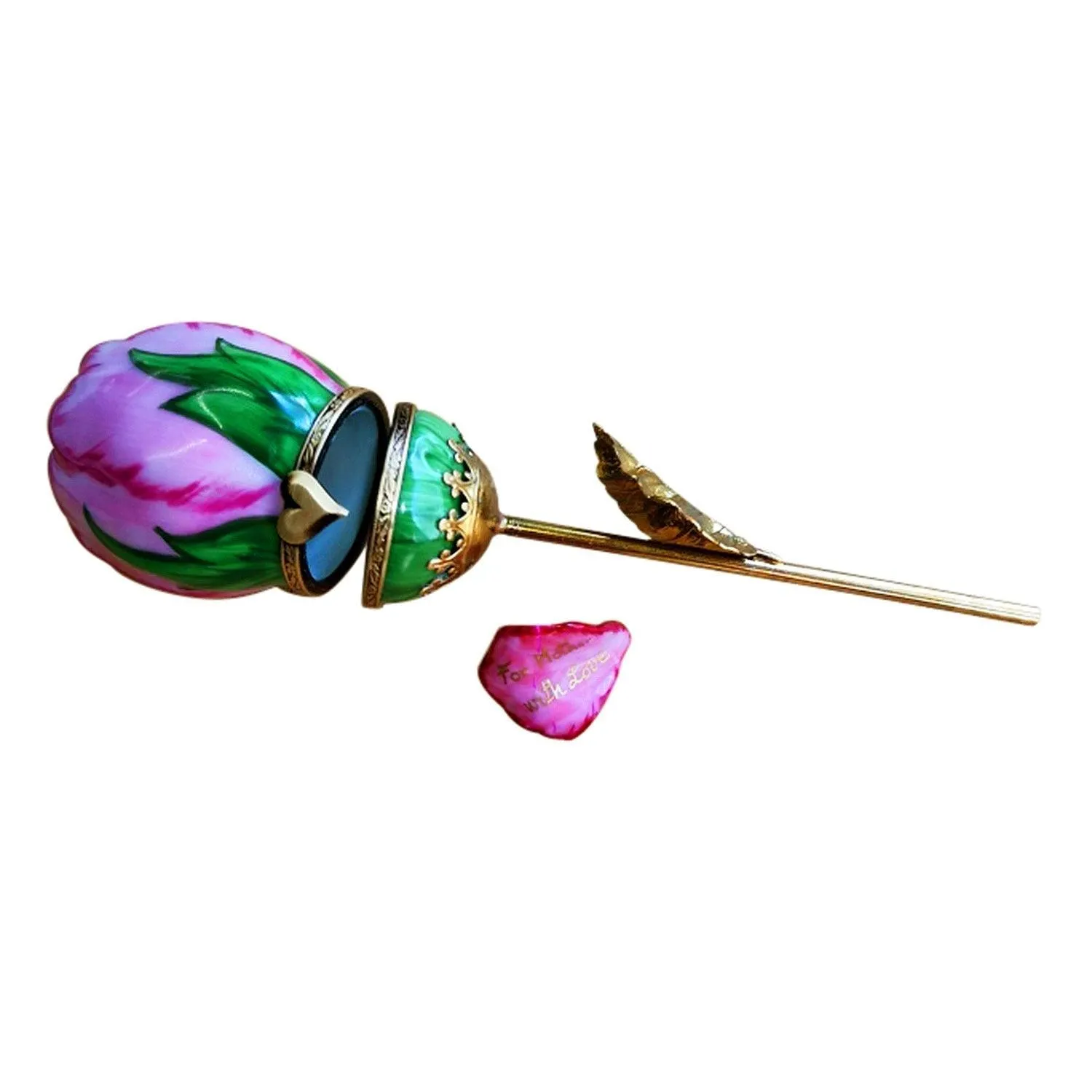 Brass Long Stem Rose for Mother's Day