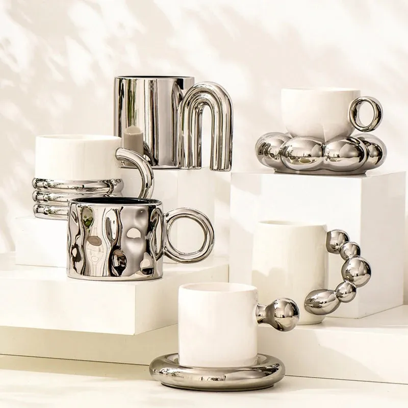 Bubble Handle Ceramic Mug