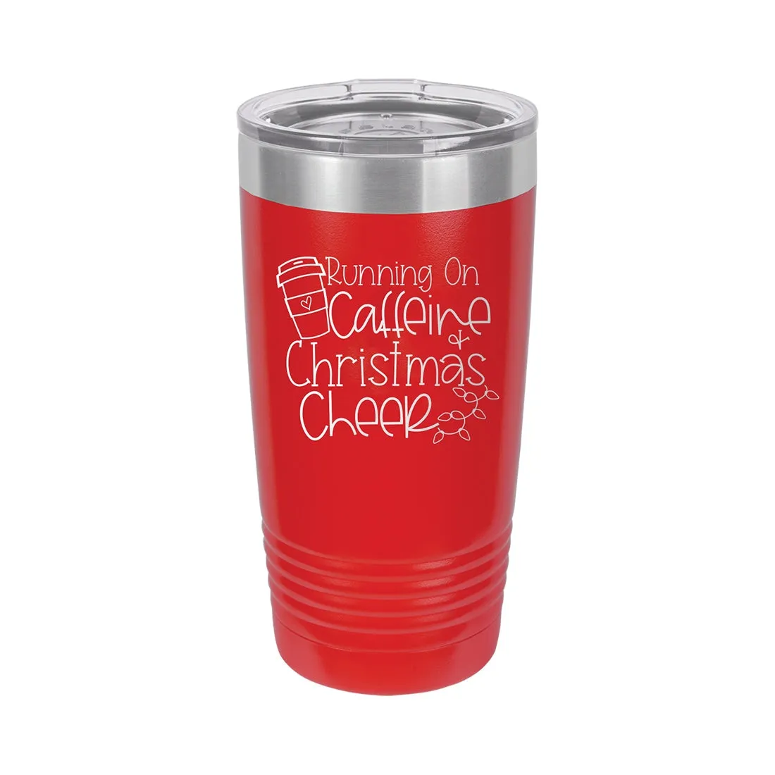 Caffeine & Christmas Red 20oz Insulated Tumbler