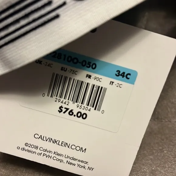 Calvin Klein two pack, lightly lined, Demi bras, convertible, straps, new