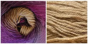 CARAMEL (Dreamlicious) / PRISM (Chromatic Wool) Mandala Pillow