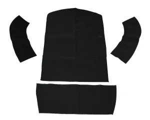 CARPET KIT, BLACK, REAR WELL AREA, 73-79 SUPER BEETLE CONVERTIBLE