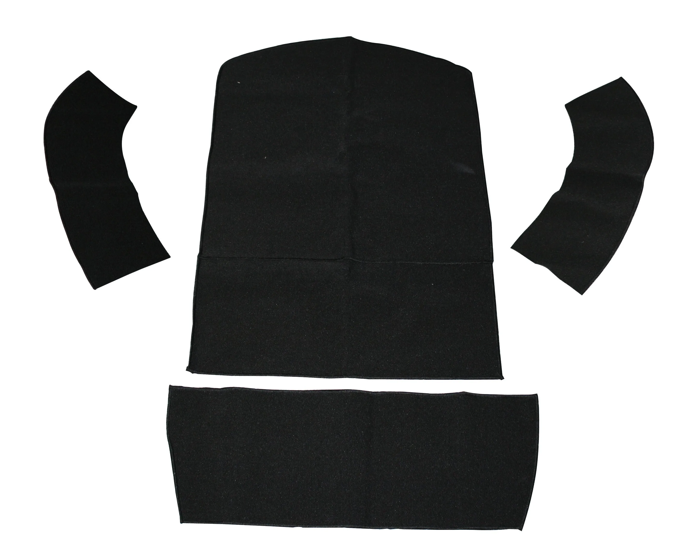CARPET KIT, BLACK, REAR WELL AREA, 73-79 SUPER BEETLE CONVERTIBLE