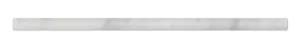 Carrara White Italian (Bianco Carrara) Marble 1/2 X 12 Pencil Liner Trim Molding, Honed