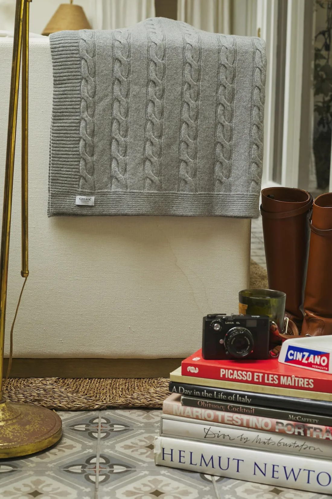 Casa Cashmere Treccia Cable Blanket