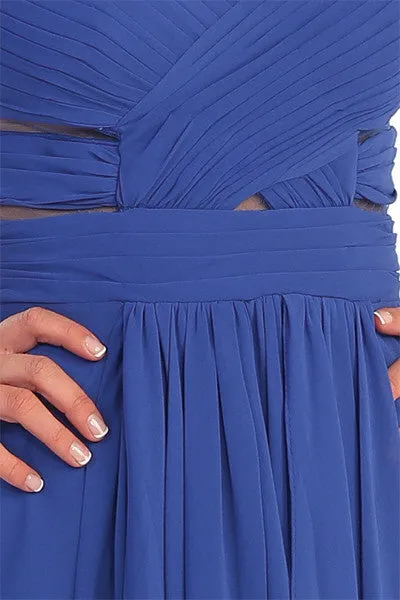 Celavie 3007 Chiffon High Low Dress Spaghetti Straps