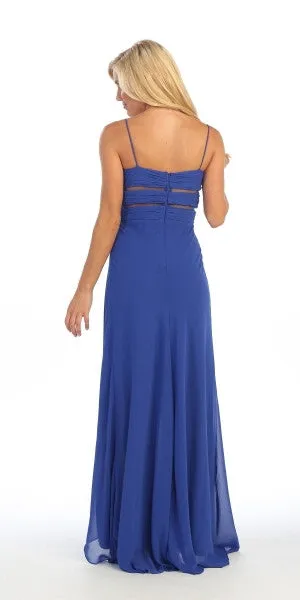 Celavie 3007 Chiffon High Low Dress Spaghetti Straps