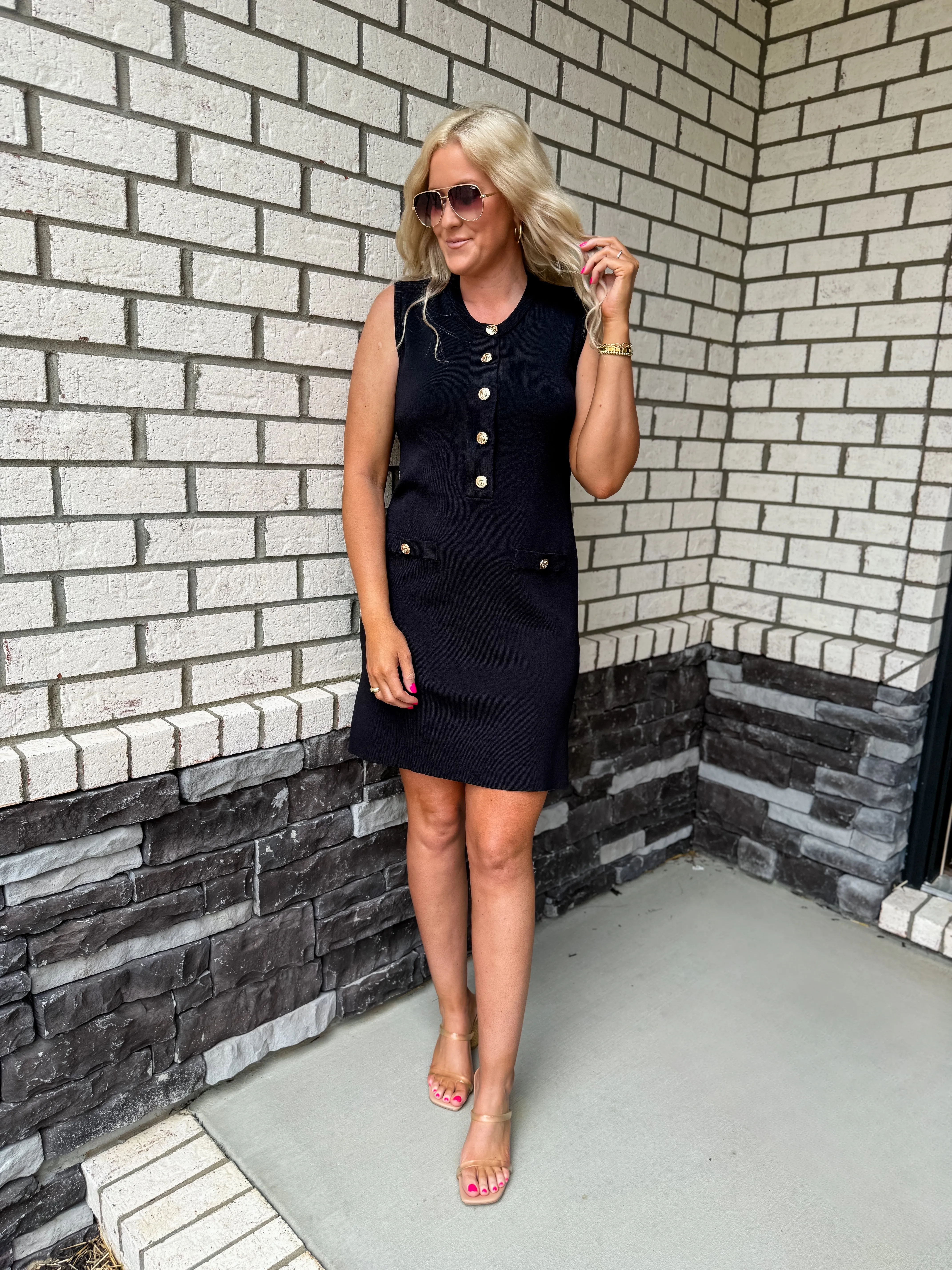 Celeste Chic Button Dress