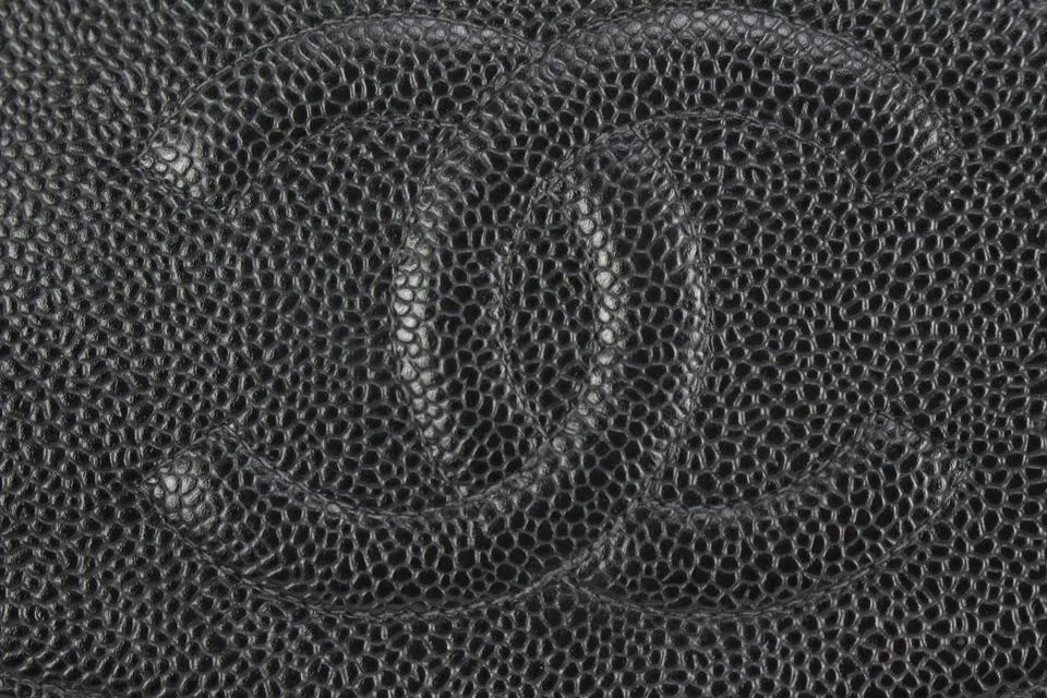 Chanel Black Caviar CC Logo Timeless Wallet on Chain WOC 61cz63s
