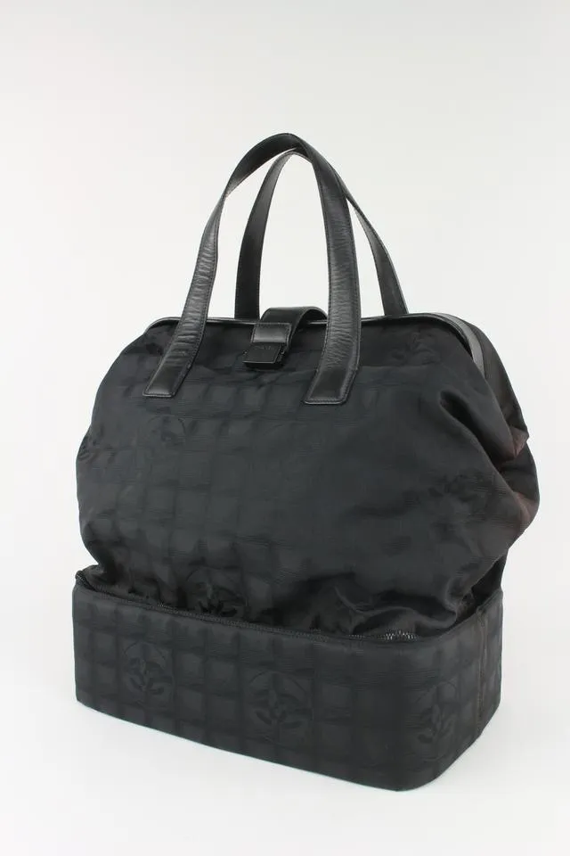 Chanel Black New Line Travel Bag with Shoe Compartment 122c18