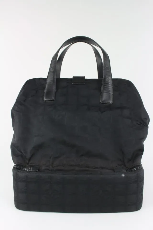 Chanel Black New Line Travel Bag with Shoe Compartment 122c18