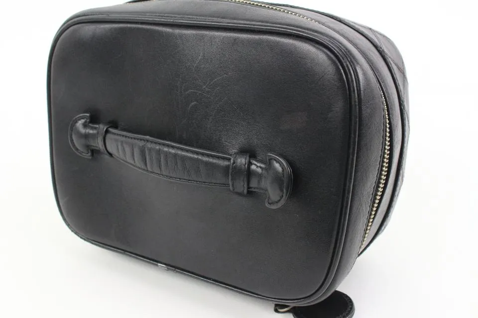 Chanel Black Quilted Lambskin Horizontal Vanity Case 20ck324s