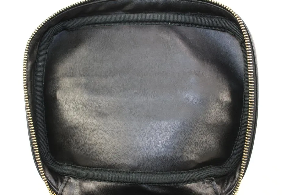Chanel Black Quilted Lambskin Horizontal Vanity Case 20ck324s