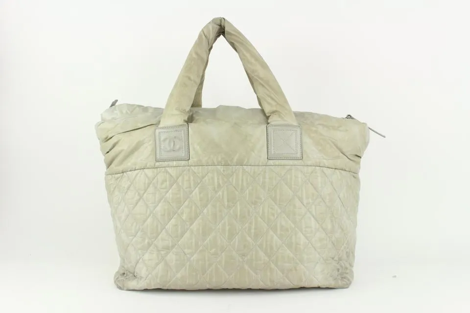 Chanel Grey Quilted Nylon Cocoon Tote Bag 1115c8