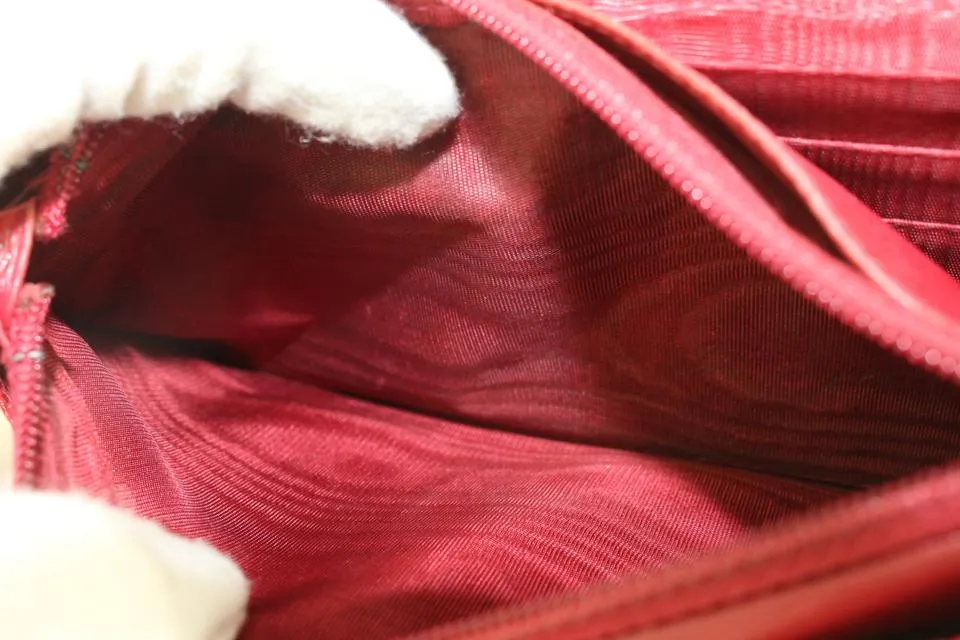 Chanel Red Caviar CC Logo Timeless Wallet 128c47