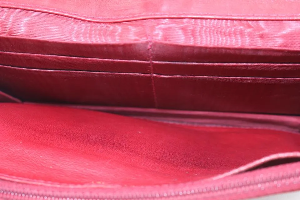 Chanel Red Caviar CC Logo Timeless Wallet 128c47