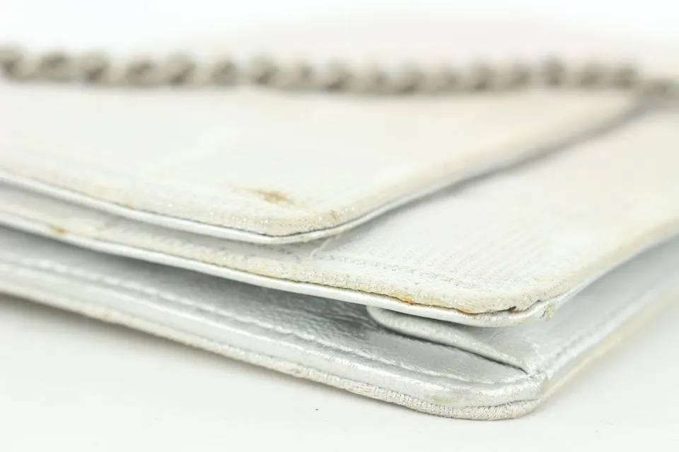 Chanel Silver New Line Wallet on Chain Bag WOC 2ccs114