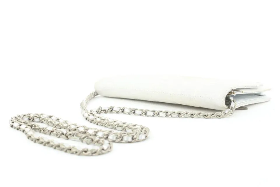 Chanel Silver New Line Wallet on Chain Bag WOC 2ccs114