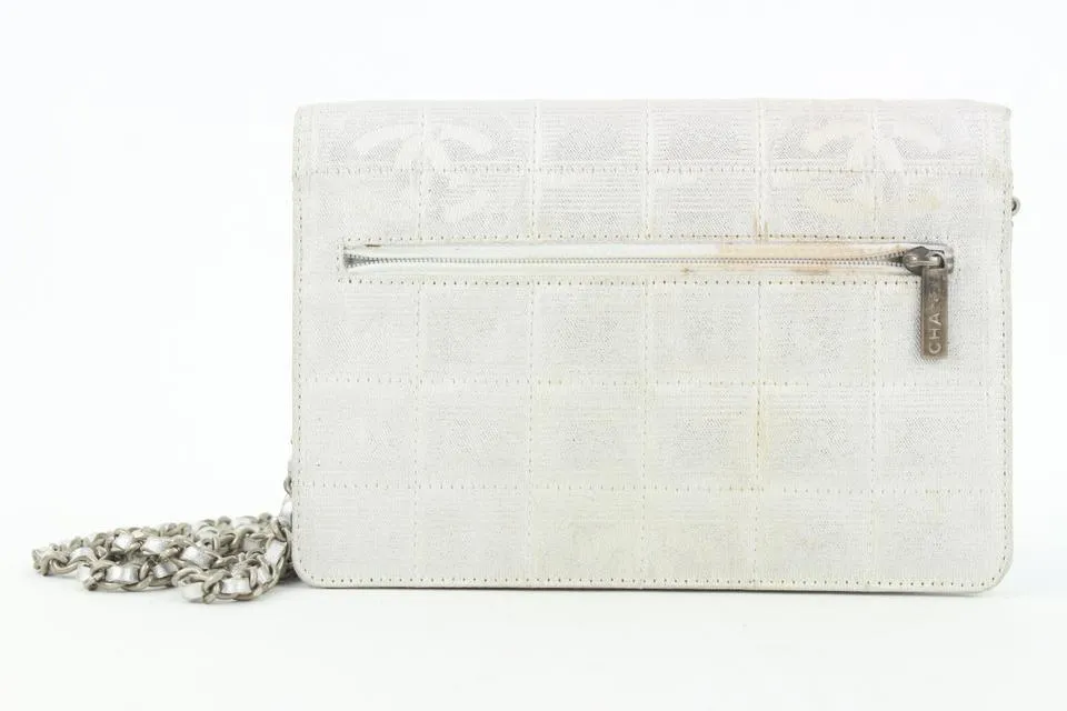 Chanel Silver New Line Wallet on Chain Bag WOC 2ccs114