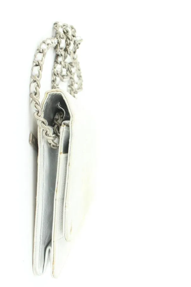 Chanel Silver New Line Wallet on Chain Bag WOC 2ccs114