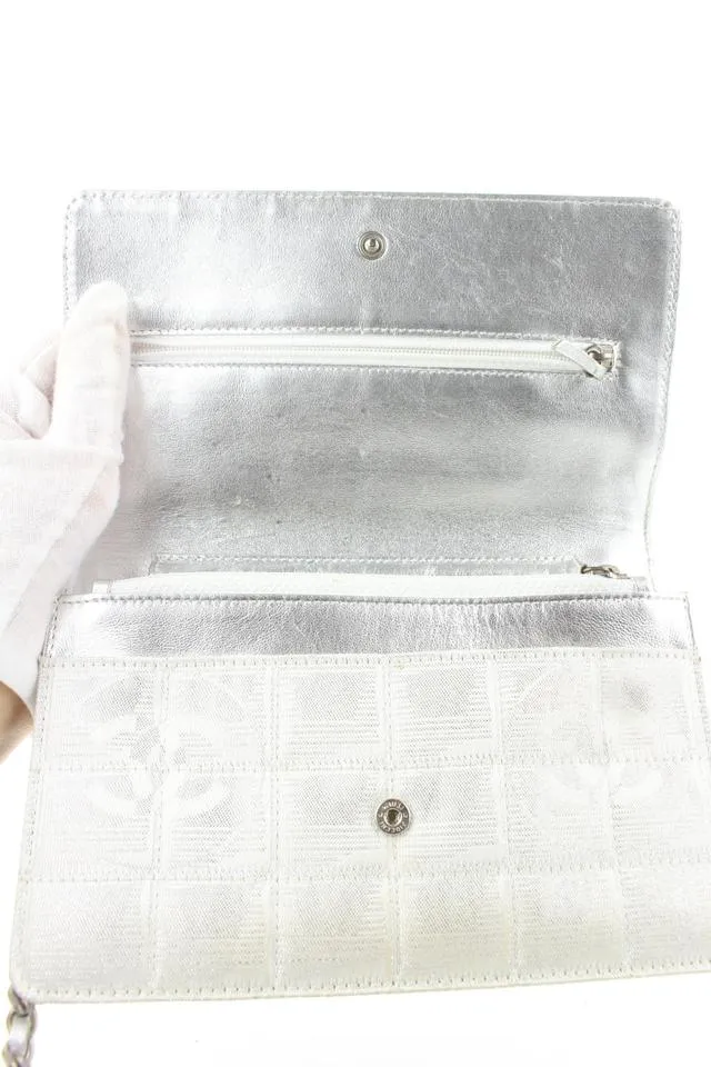 Chanel Silver New Line Wallet on Chain Bag WOC 2ccs114