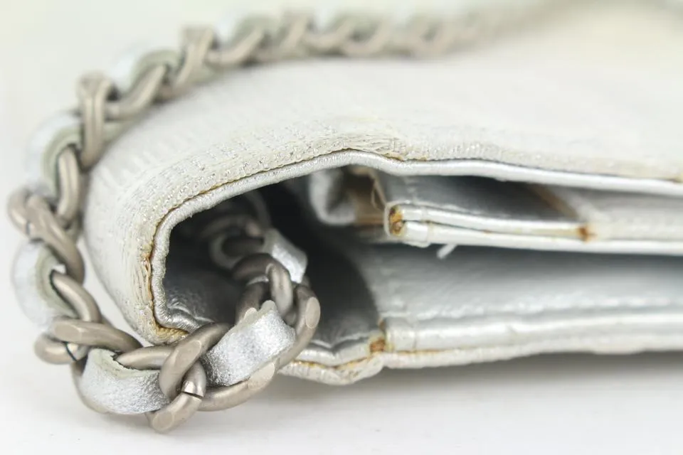 Chanel Silver New Line Wallet on Chain Bag WOC 2ccs114
