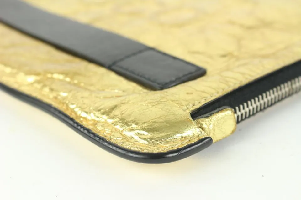 Chanel Votez Coco Gold O-Case Zip Clutch 92cas81