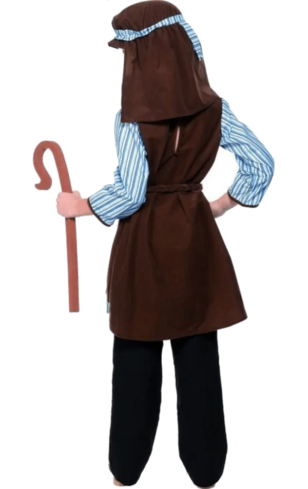 Childrens Shepherd Nativity Costume and Staff