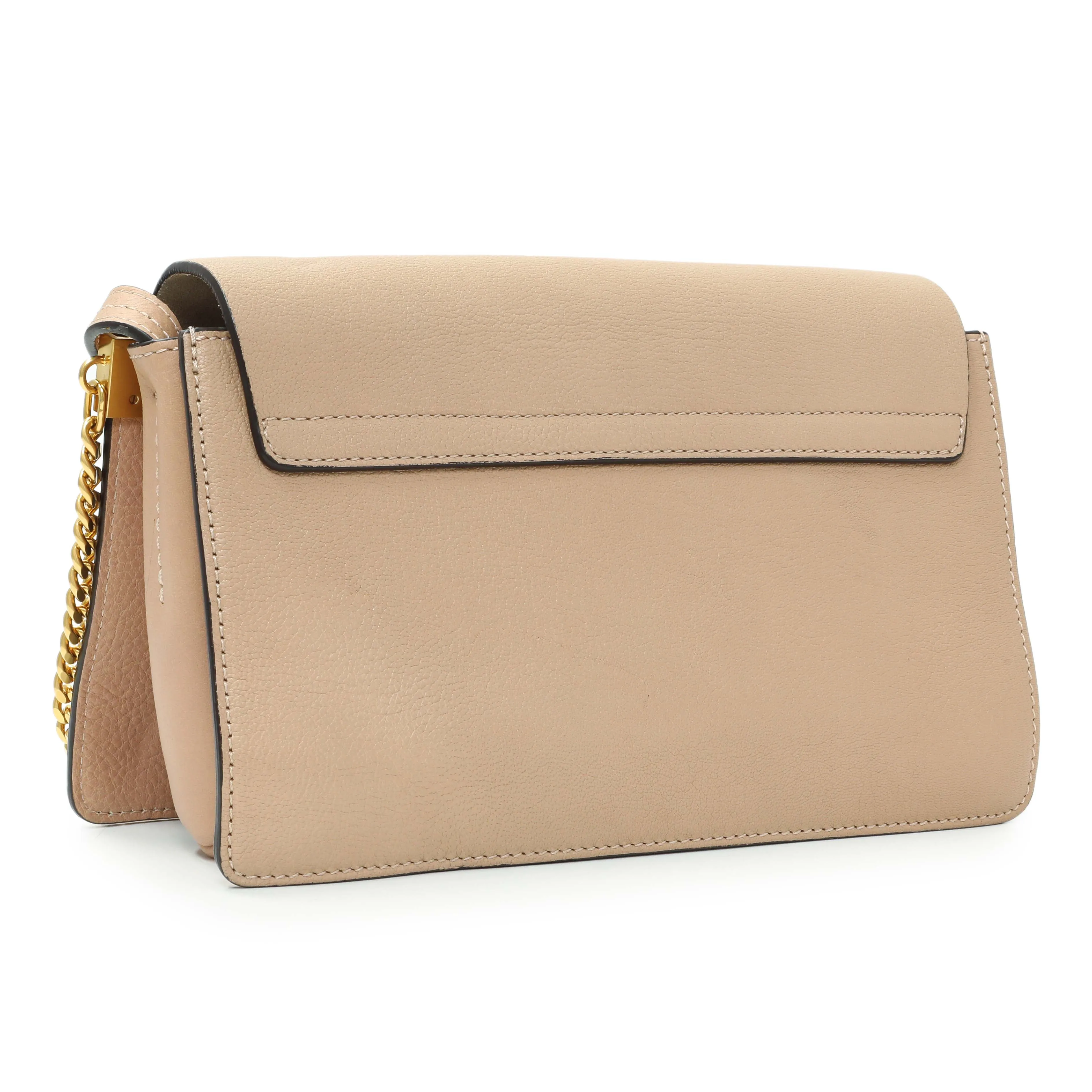 Chloe Beige Grained Calfskin Small Faye Shoulder Bag