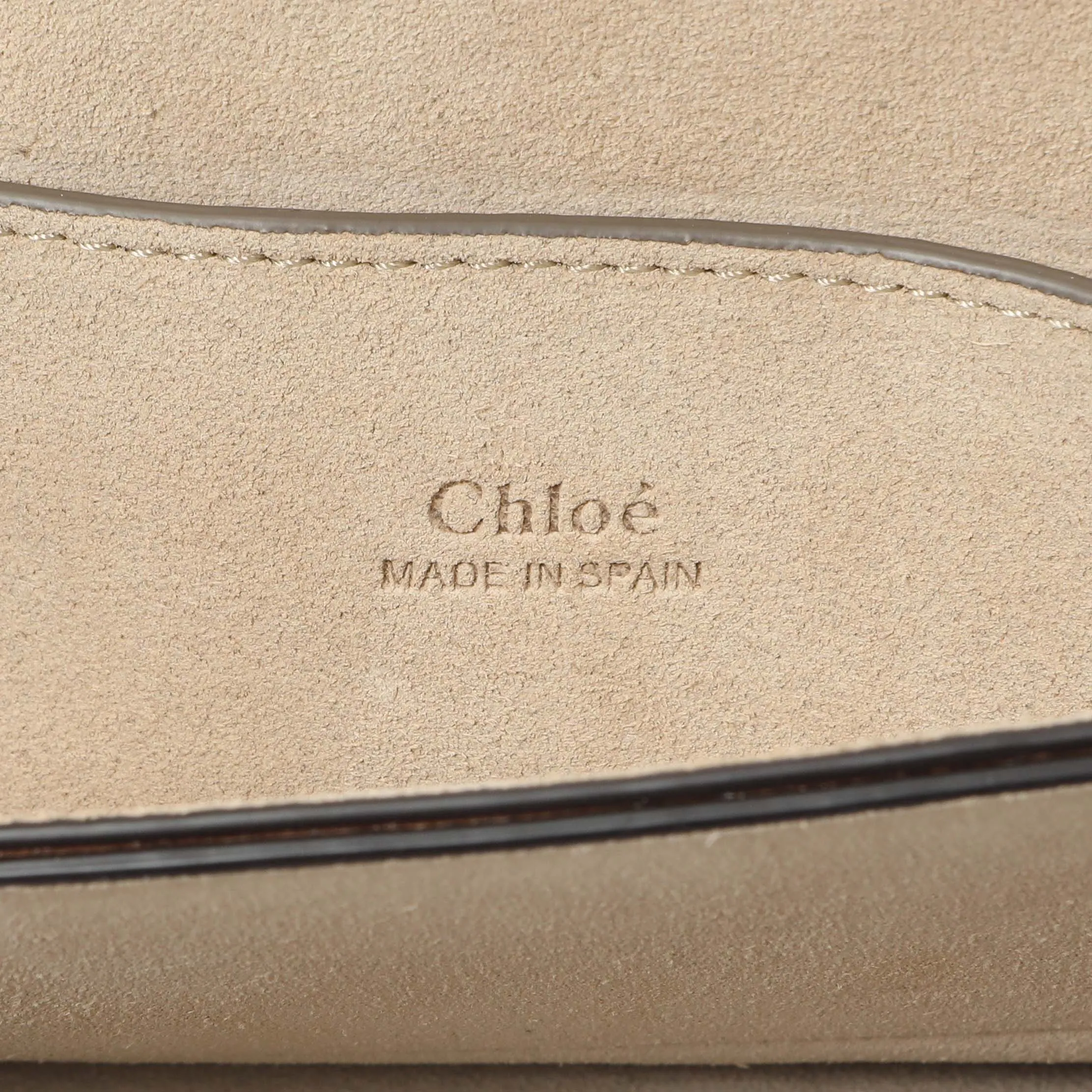 Chloe Beige Grained Calfskin Small Faye Shoulder Bag
