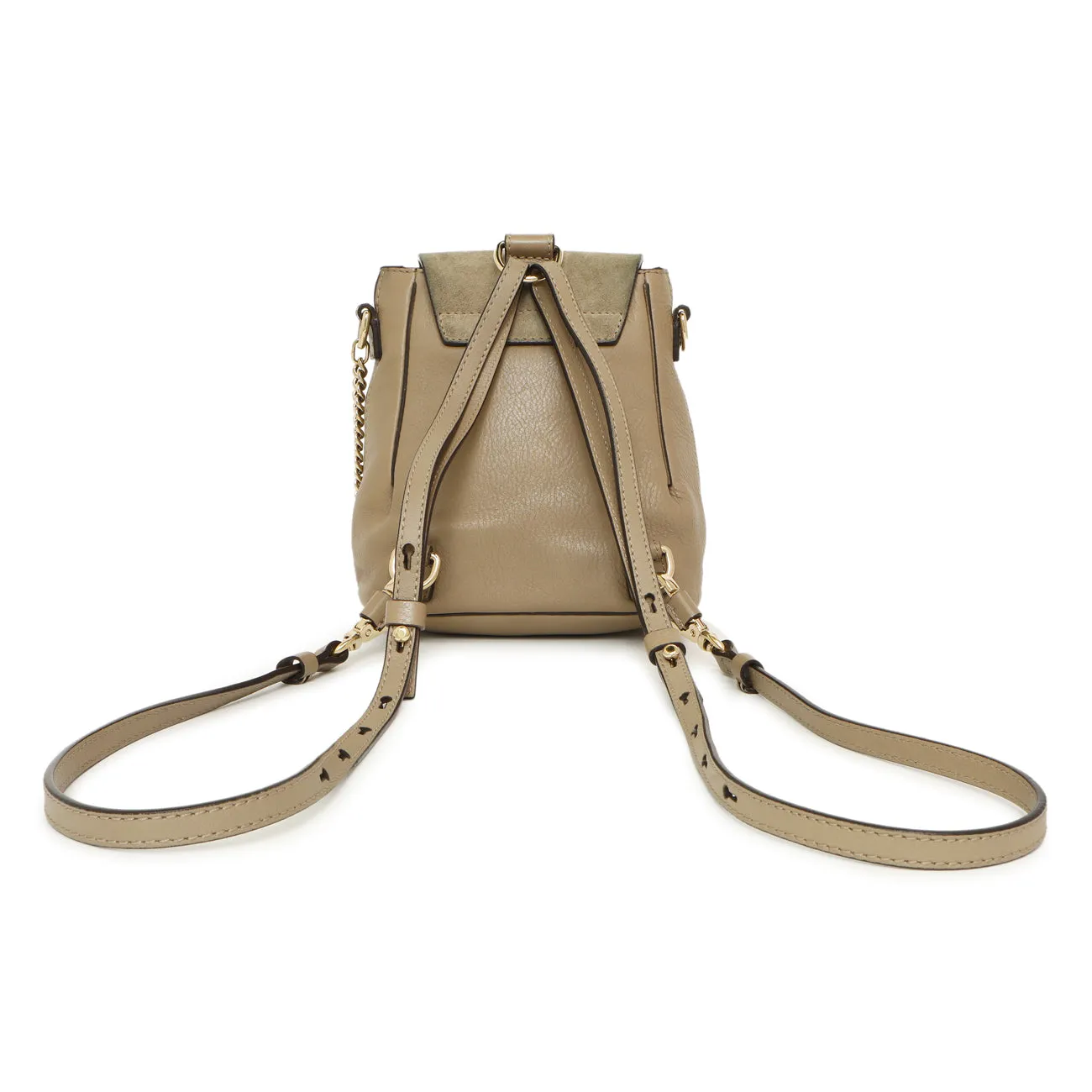 Chloe Grey Suede Calfskin Mini Faye Backpack