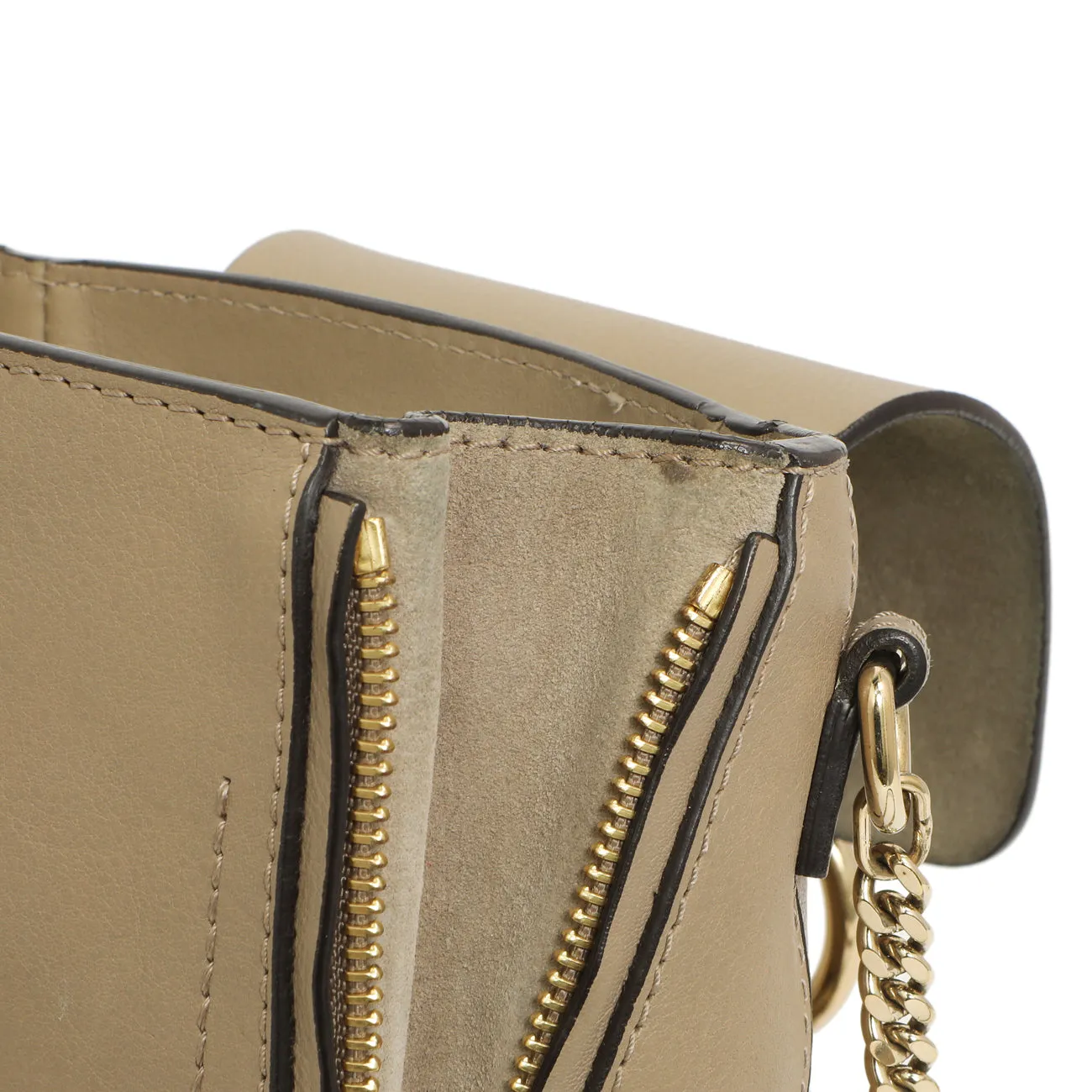 Chloe Grey Suede Calfskin Mini Faye Backpack