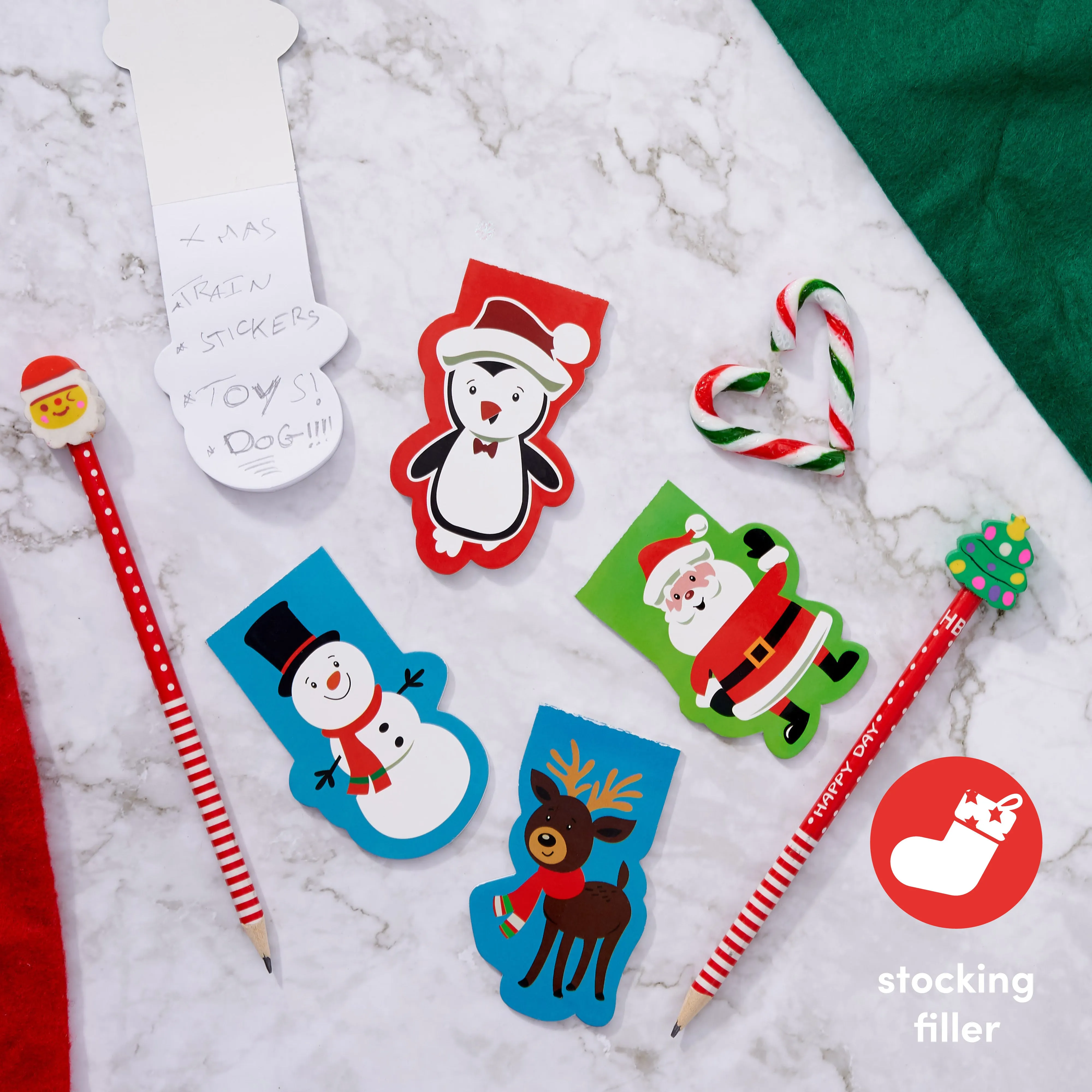 Christmas Pencils with Erasers