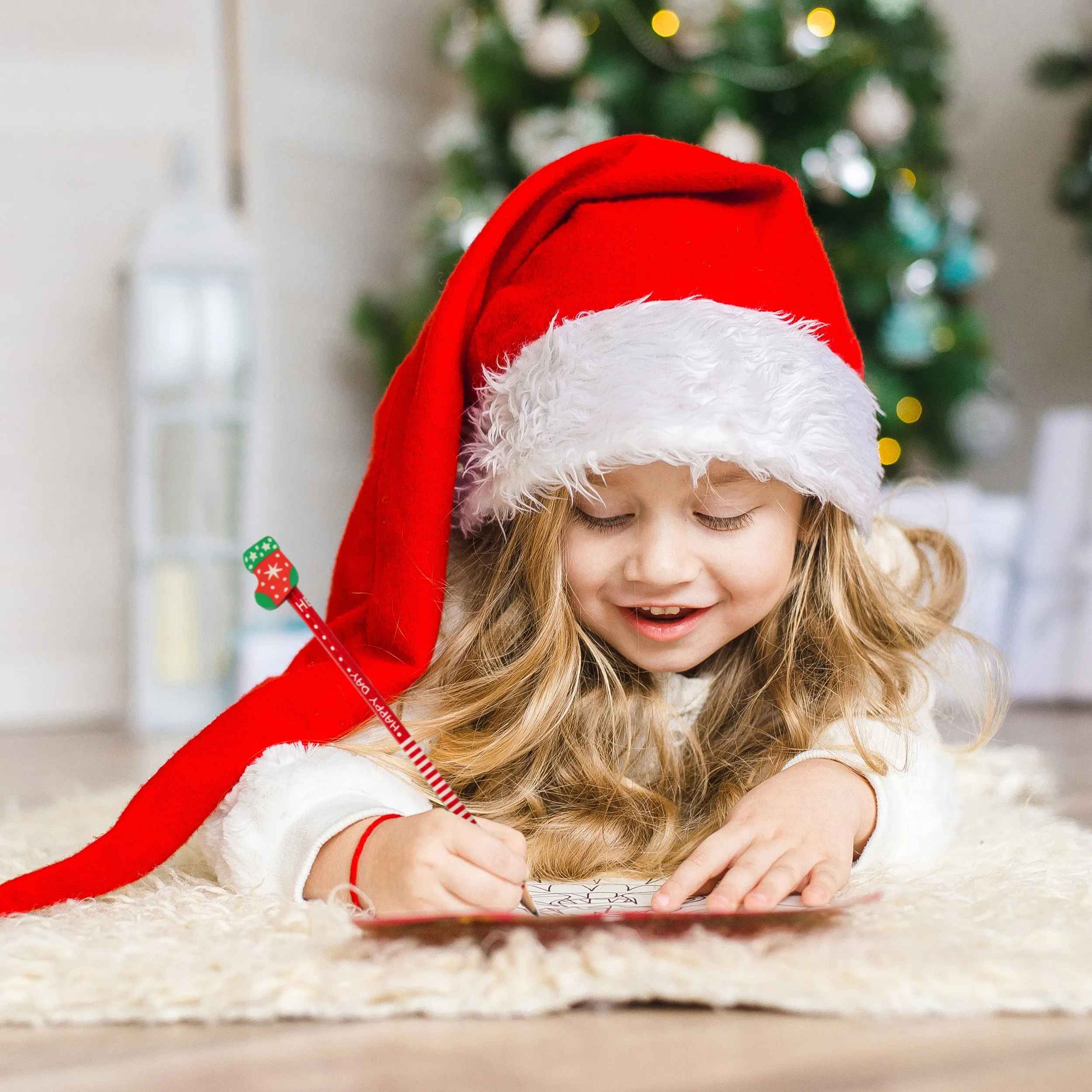 Christmas Pencils with Erasers