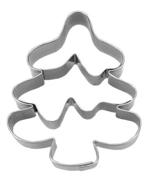 Christmas Tree Cookie Cutter with Embossed Detail 6cm