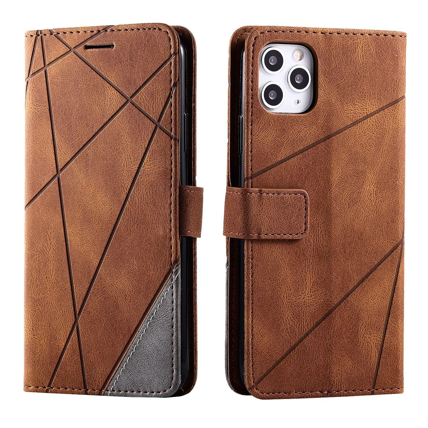 Clamshell Leather Cover Skin Sense Anti-fall Mobile Phone Case