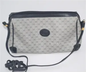 Classic Gucci Blue Monogrammed GG Shoulder Purse