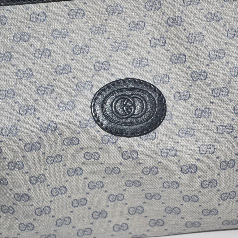 Classic Gucci Blue Monogrammed GG Shoulder Purse