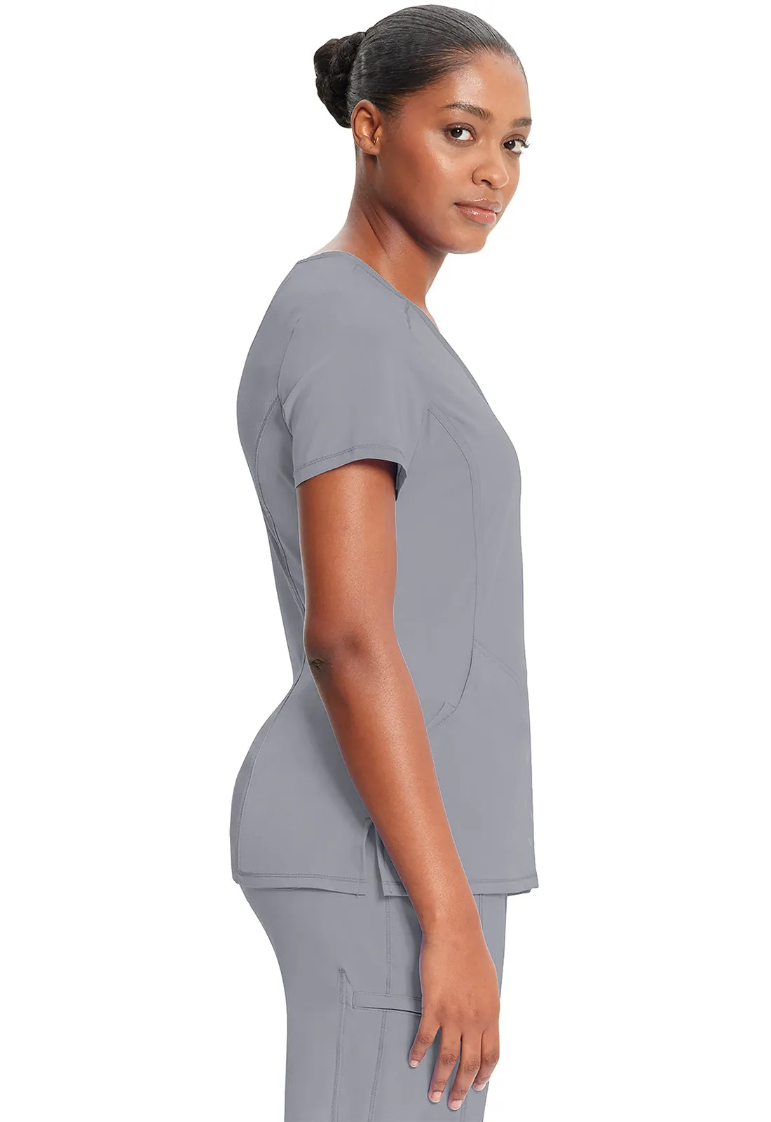 Classics 2625A Mock Wrap Top Grey