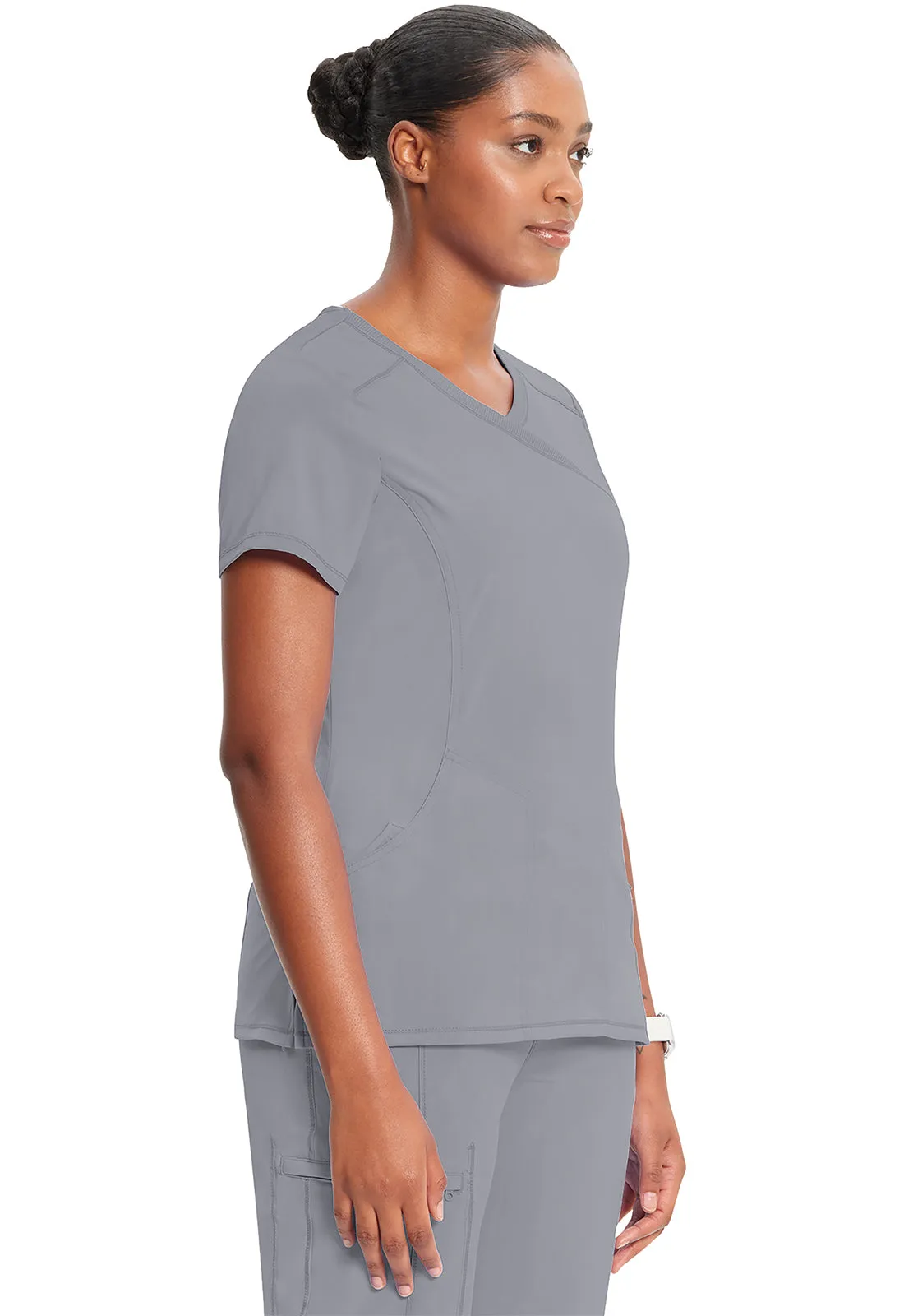 Classics 2625A Mock Wrap Top Grey