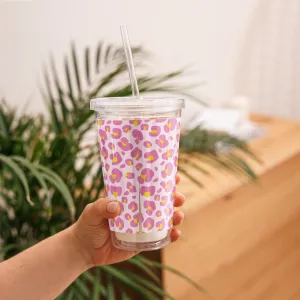 Clear plastic Insulated Resusable tumbler 16OZ