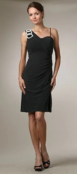 CLEARANCE - Celavie 6031s Black Wedding Guest Dress Elegant (Size XL)