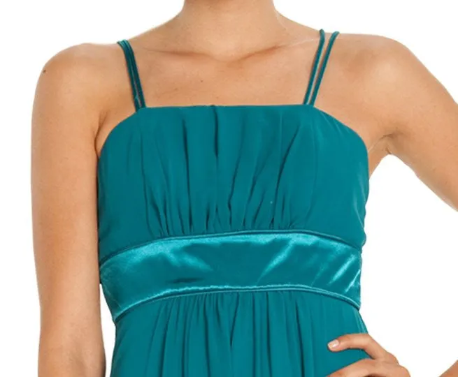 CLEARANCE - Knee Length Spaghetti Strap Chiffon Dress (Size Medium)