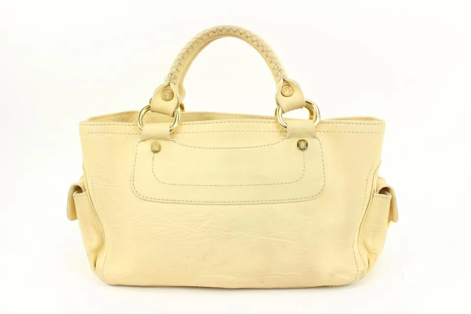 Céline Cream Leather Boogie Tote Bag 91ce39s