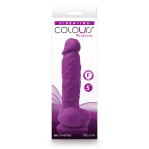 Colours Pleasures Vibrating 5" Dildo - Purple | Vibrator